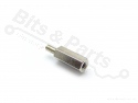 Spacer/Standoff M2.5/M2.5 brass/nickel with threaded rod 12mm
